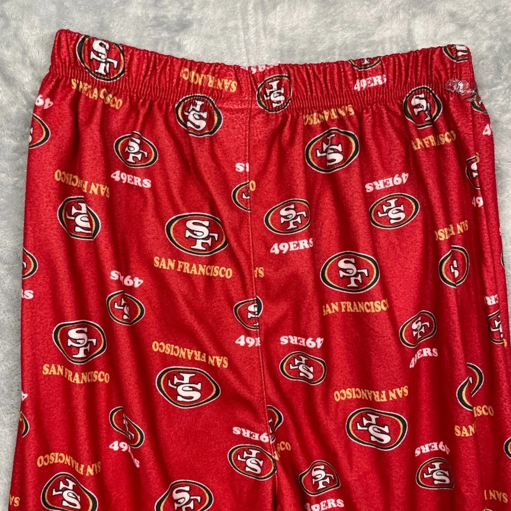 NFL Team Apparel San Francisco 49ers Pajama Pants Youth‎ XL 16/18 Red Logo Print